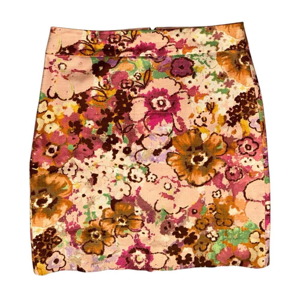 J.CREW Floral‎ Cotton Blend Skirt – Size 6
